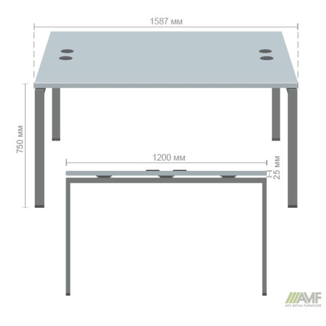 Рабочая станция SIG-152 (1587х1200х750) Черный граф/Вяз Либерти AMF