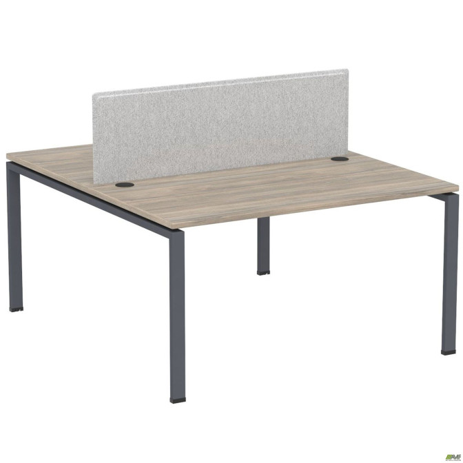 Рабочая станция с перегородкой SIG-163 (1187х1600х750) Черный граф/Вяз Либерти/Серый AMF Рабочая станция с перегородкой SIG-163 (1187х1600х750) Черный граф/Вяз Либерти/Серый AMF