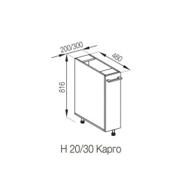 Кухонная секция нижняя Н 20 карго Марта Мир мебели 
