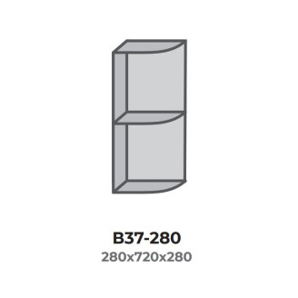 Кухонна секція В37-280 верхня 280 радіусне відкрите Оптима Еверест  