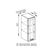 Кухонная секция верхняя В 30 (h-920) Доминика Мир мебели 