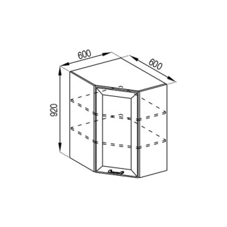 Кухонная секция верхняя 60*60 (h-920) Марго Мир мебели