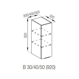 Кухонная секция верхняя В 50 (h-920) Алиса Мир мебели  