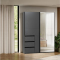Шкаф-купе 1.75м 2Дв с зеркалом Вильма / Wilma Графит MiroMark WL-17-GT