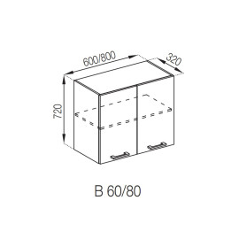 Кухонная секция верхняя В 80 Марта Мир мебели 