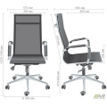 Кресло Slim Net HB Хром Tilt черный AMF