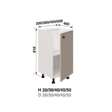 Кухонна секція нижня Н 50 Правий Сью Світ меблів