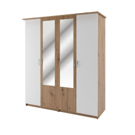 Шкаф Ким Дуб Артизан / Белый Мир Мебели