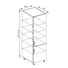 Кухонна секція пенал П 70 2Д Аріель Світ меблів 
