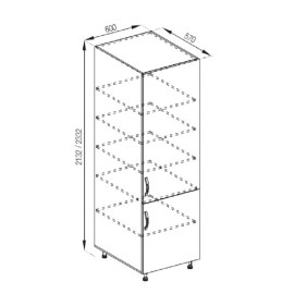 Кухонная секция пенал П 70 2Д Ариэль Мир мебели 