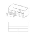Кровать с каркасом 0,9х2,0 Хеппи / Happy Глянец Белый MiroMark HP-39-WB