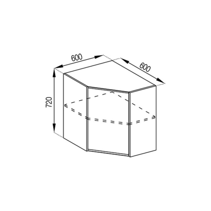 Кухонная секция верхняя 60*60 Тина Мир мебели  