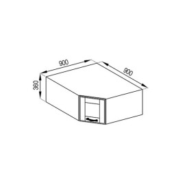 Кухонна секція антресоль А 90*90 Домініка Світ меблів