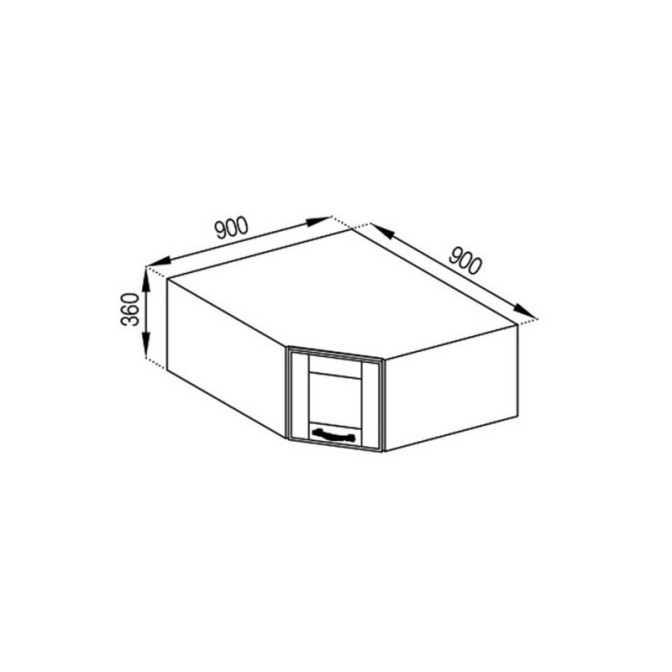 Кухонная секция антресоль А 90*90 Доминика Мир мебели