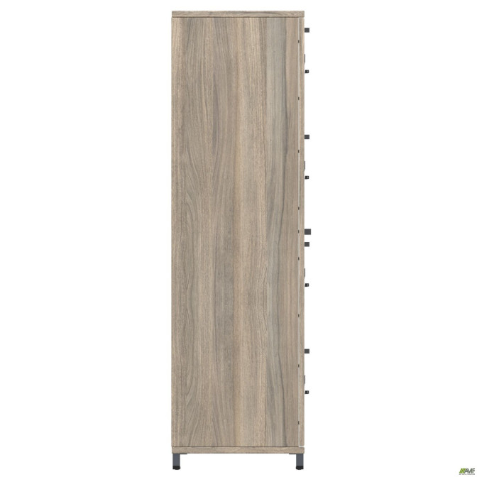 Шкаф Locker SIG - 605 (1450х550х1900мм) Черный графит / Вяз Либерти Дымчатый / Белый AMF