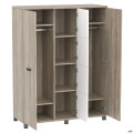 Шкаф Locker SIG - 605 (1450х550х1900мм) Черный графит / Вяз Либерти Дымчатый / Белый AMF