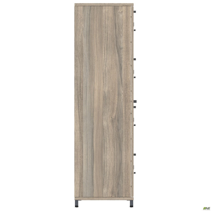 Шкаф Locker SIG - 605 - 1 (1850х550х1900мм) Черный графит / Вяз Либерти Дымчатый / Белый AMF