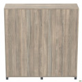 Шкаф Locker SIG - 605 - 1 (1850х550х1900мм) Черный графит / Вяз Либерти Дымчатый / Белый AMF