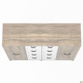 Шкаф Locker SIG - 605 - 1 (1850х550х1900мм) Черный графит / Вяз Либерти Дымчатый / Белый AMF