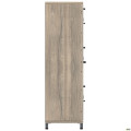 Шкаф Locker SIG - 606 (1450х420х1400мм) Черный графит / Вяз Либерти Дымчатый / Белый AMF