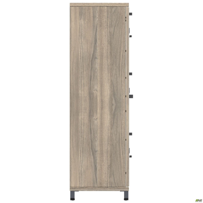 Шкаф Locker SIG - 606 (1450х420х1400мм) Черный графит / Вяз Либерти Дымчатый / Белый AMF