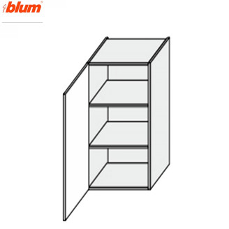 Кухонная секция Мери верхняя 20В/900 1дв Pro Blum MR-521W/9003gl MiroMark