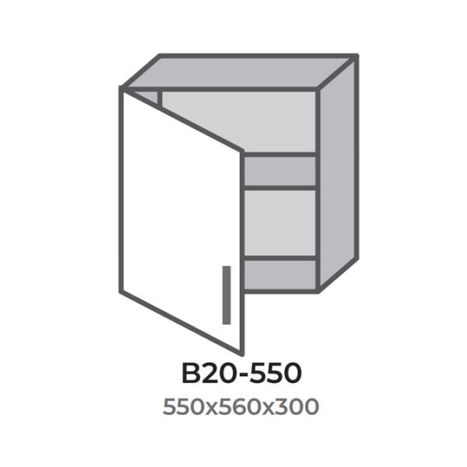 Кухонна секція В20-550 верхня 550 один фасад 554 Модерн Еверест  