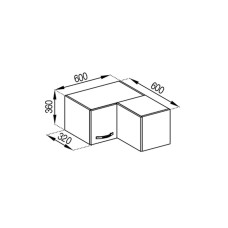 Кухонная секция антресоль А 60х60 кут прямий (320) Оля Мир мебели