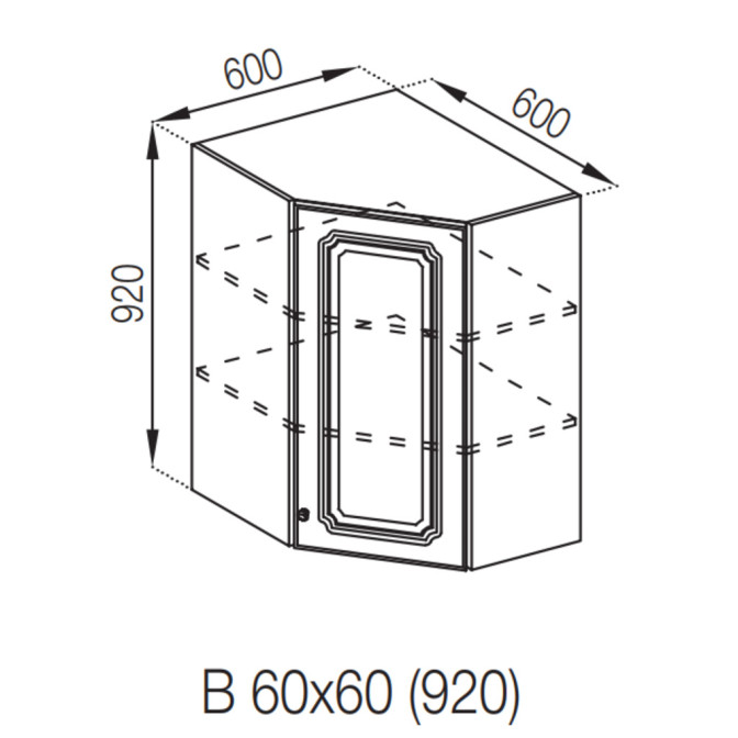 Кухонна секція верхня 60*60 (h-920) Валенсія Світ меблів