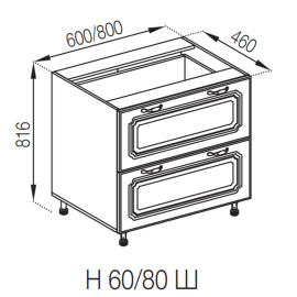 Кухонная секция нижняя Н 80 Ш FAVORIT Валенсия Мир мебели