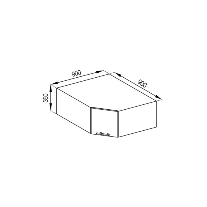 Кухонна секція антресоль А 90*90 Адель Світ меблів