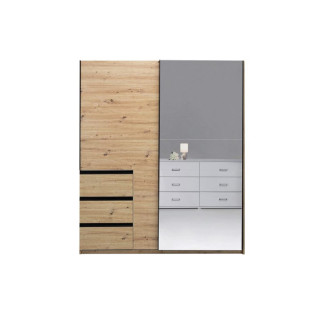 Шкаф-купе 1,75х2,1м 2Дв с зеркалом Тедди / Teddy Дуб Артизан MiroMark TD-25-OA