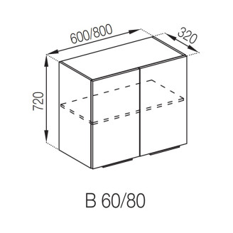 Кухонна секція верхня В 60 Аліса Світ меблів