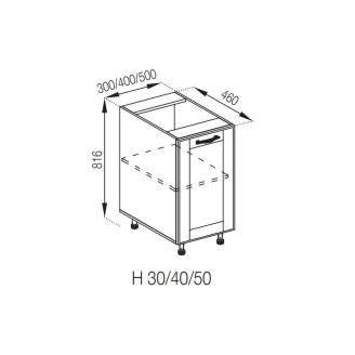 Кухонна секція нижня Н 40 Домініка Світ меблів Кухонна секція нижня Н 40 Домініка Світ меблів