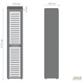 Пенал книжный Оникс 450х400х2172 Дуб Ценамон стекло AMF