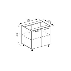 Кухонна секція нижня Н 60 Адель Світ меблів