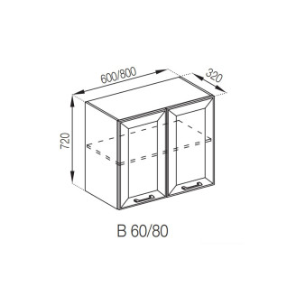 Кухонна секція верхня В 80 Марго Світ меблів
