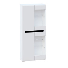 Шкаф 2Д Ск Глянец Белый / Чёрный Бьянко Мир Мебели