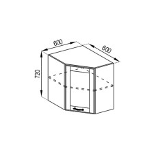 Кухонная секция верхняя 60*60 Доминика Мир мебели