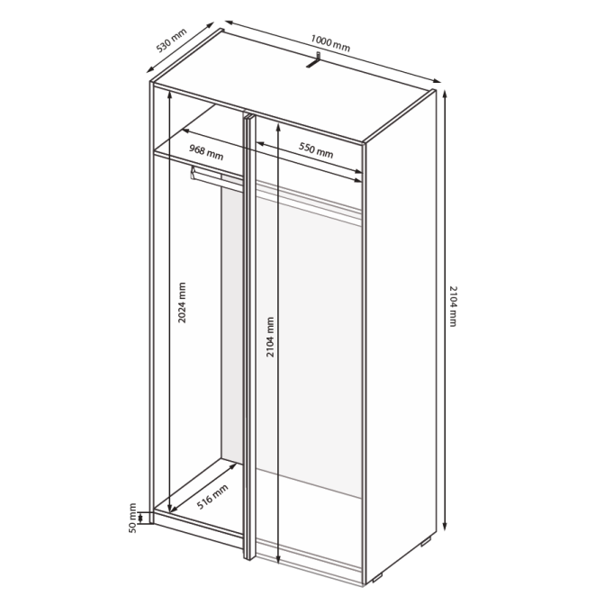 Шафа Корпус Кут 90 градусів Ідея / Idea Глянець Білий MiroMark ID-10-WB