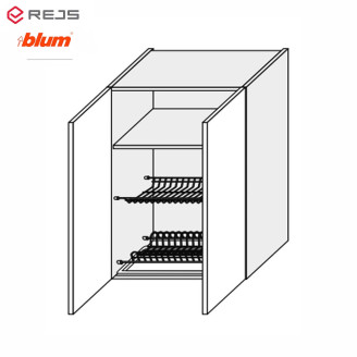 Кухонная секция Мери верхняя 60ВС/900 2дв Сушка Pro Blum  +  Rejs MR-565W/9003gl MiroMark