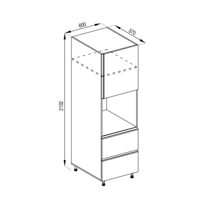 Кухонная секция пенал П 60 ДШ FAVORIT Софи Мир мебели