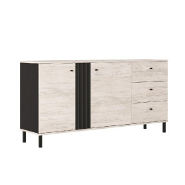 Комод 2Дв 3Ящ Артвуд Світлий / Антрацит Тео Світ Меблів