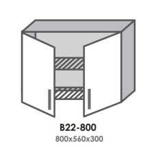 Кухонна секція В22-800 верхня 800 сушарка два фасади 554 Оптима Еверест  