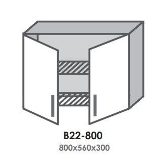 Кухонна секція В22-800 верхня 800 сушарка два фасади 554 Оптима Еверест  