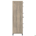 Шкаф Locker SIG - 606 - 1 (1850х420х1400мм) Черный графит / Вяз Либерти Дымчатый / Белый AMF