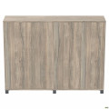 Шкаф Locker SIG - 606 - 1 (1850х420х1400мм) Черный графит / Вяз Либерти Дымчатый / Белый AMF