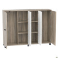 Шкаф Locker SIG - 606 - 1 (1850х420х1400мм) Черный графит / Вяз Либерти Дымчатый / Белый AMF