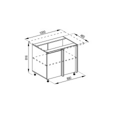 Кухонная секция нижняя Н 100 Влада Мир мебели