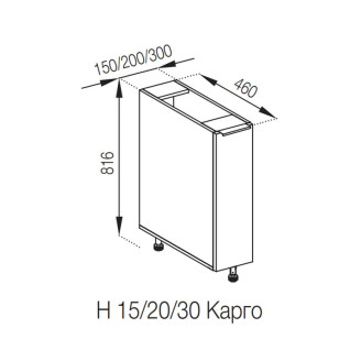 Кухонная секция нижняя Н 20 карго Милана Мир мебели